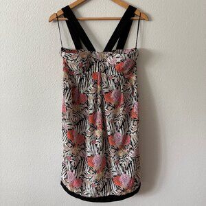 Zara Basic Floral Chiffon Shift‎ Dress Size S